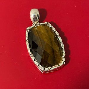 Whitney Kelly Cushion Cut Tiger's Eye Pendant